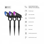 Hombli Outdoor Smart Spot Light 3-pack RGB CCT Black