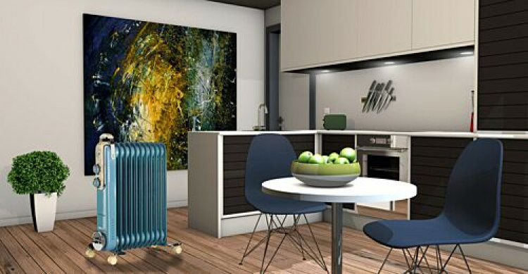 Ariete Vintage oilradiator 2500w 11 fins, Blue