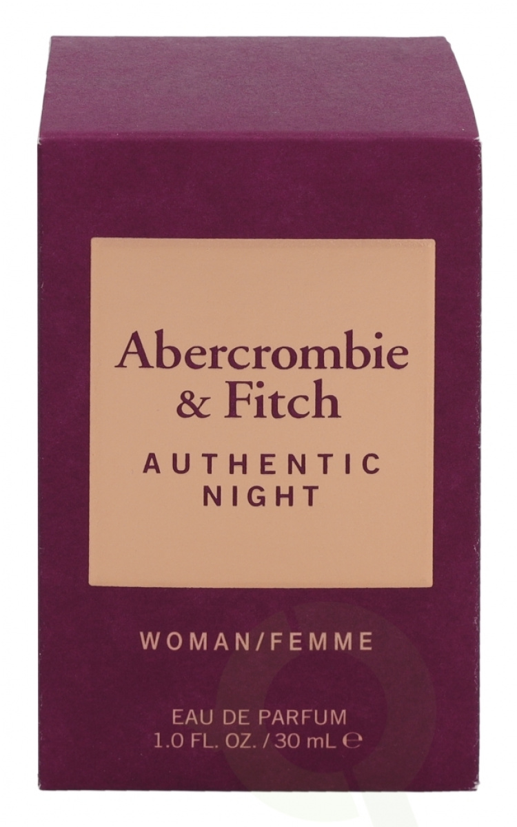 Abercrombie & Fitch Authentic Night Women Edp Spray carton @ 1 bottle x 30 ml