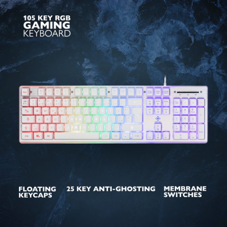 deltaco_gaming WK75 RGB keyboard 105 keys Nordic membrane switches orange deltaco_gaming WK75 RGB keyboard 105 keys Nordic membrane switches orange