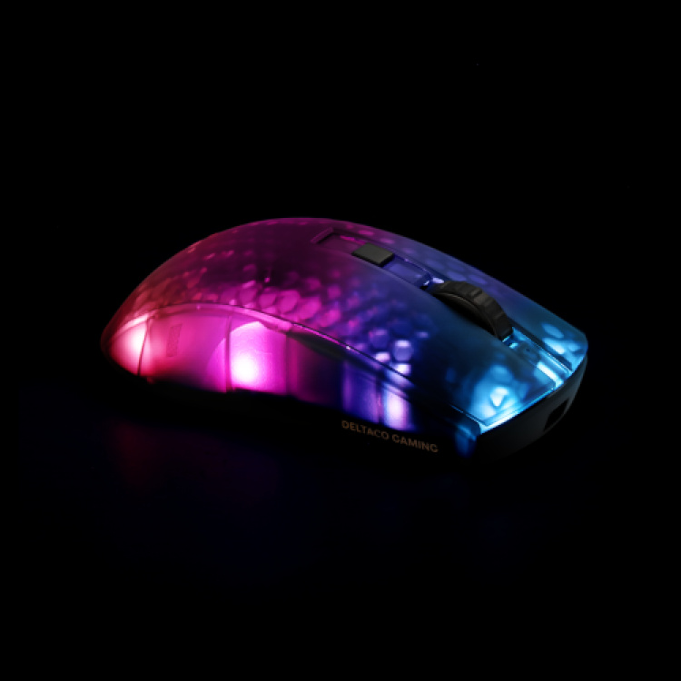 deltaco_gaming DM320 Wireless Semi-transparent RGB Lightweight mouse, black deltaco_gaming DM320 Wireless Semi-transparent RGB Lightweight mouse, black