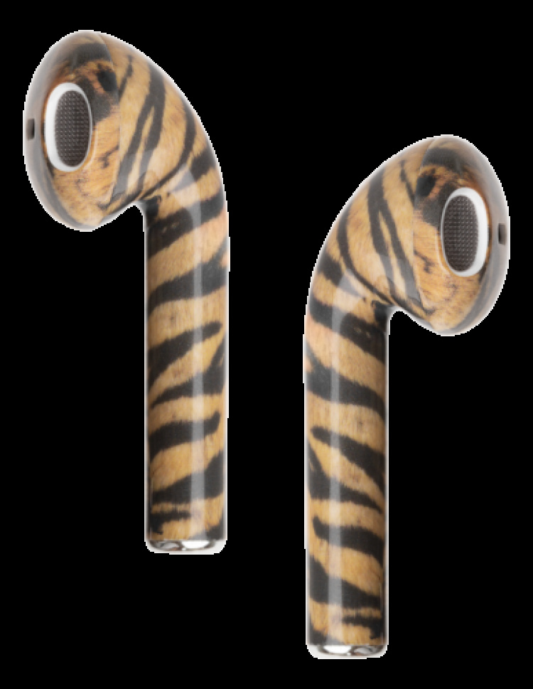 GADGETMONSTER True Wireless earbuds with tiger motif