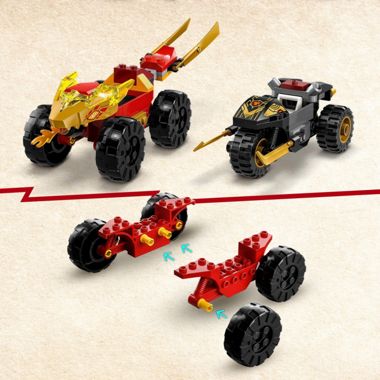 LEGO Ninjago 71789 - Kai and Ras\'s Car and Bike Battle