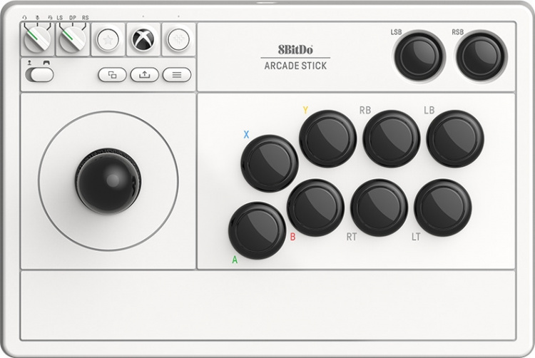 8BitDo Arcade Stick, White, Xbox / PC