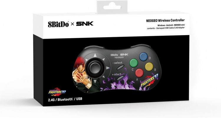 8BitDo NEOGEO Wireless Pad, Iori Yagami Edition, Windows / Android / NEOGEO mini 8BitDo NEOGEO Wireless Pad, Iori Yagami Edition, Windows / Android / NEOGEO mini