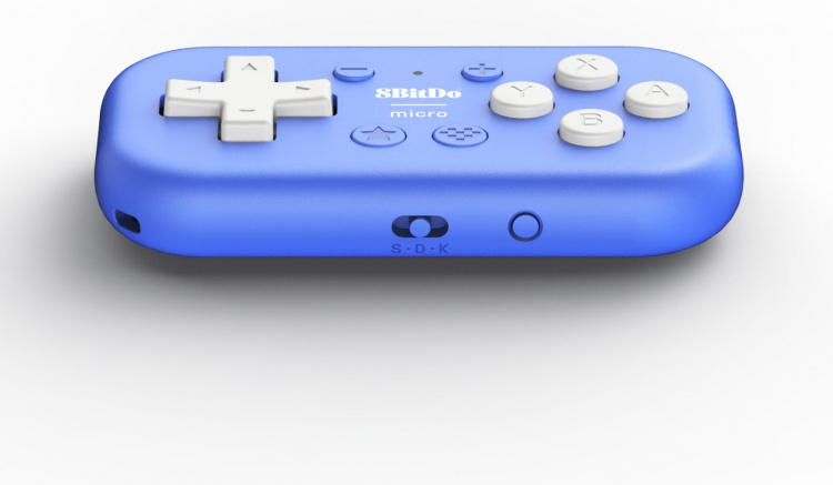 8BitDo Micro Bluetooth Gamepad, Blue, Switch / Android / Raspberry Pi