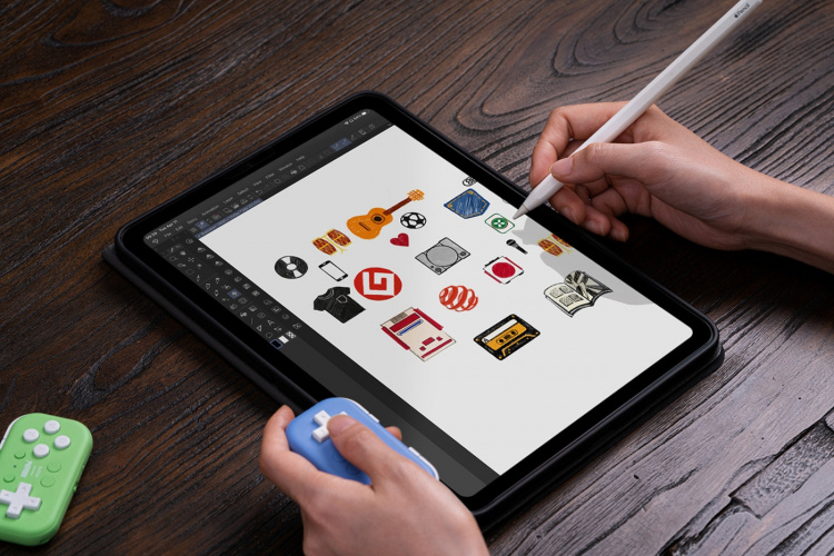 8BitDo Micro Bluetooth Gamepad, Blue, Switch / Android / Raspberry Pi