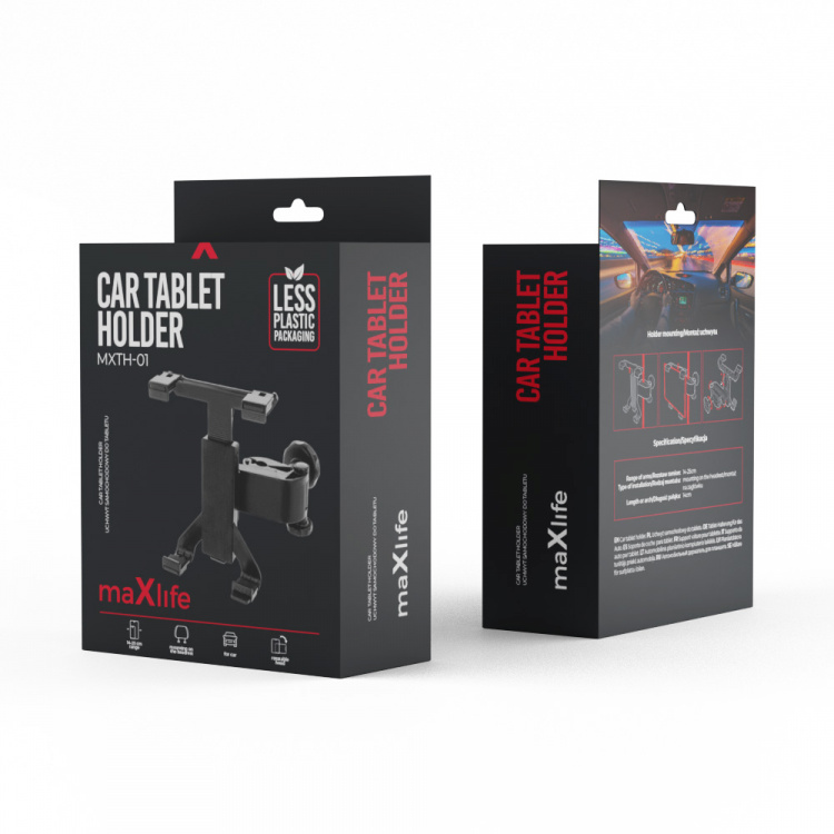 Maxlife MXTH-01 Universal Tablet Car Holder, Black