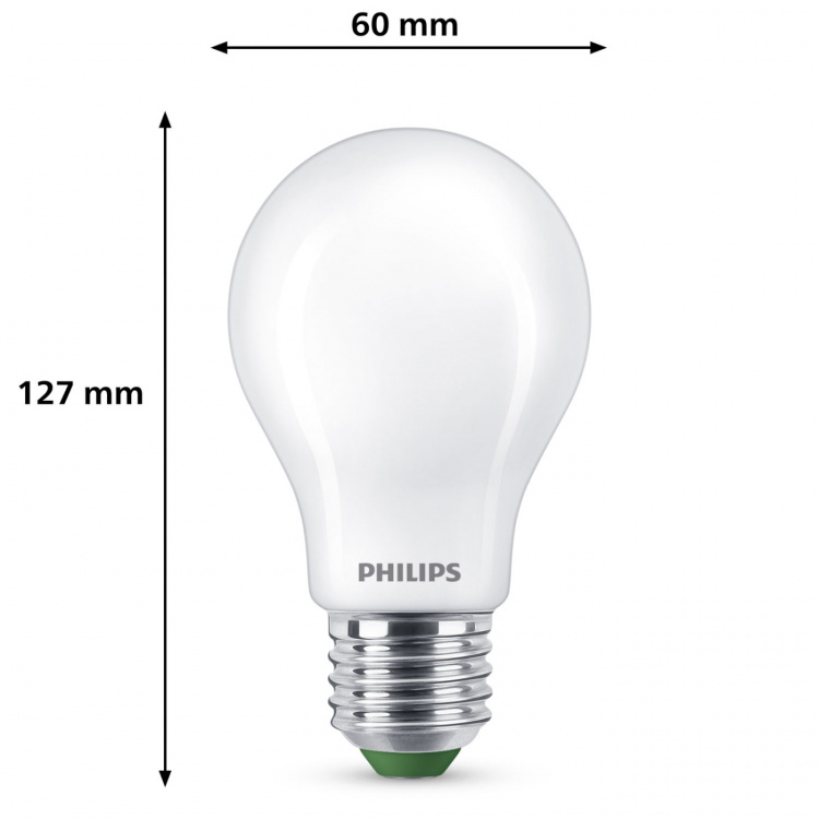 Philips LED E27 Normal 4W (60W) Frostad 840lm 2700K Energiklass A Philips LED E27 Normal 4W (60W) Frostad 840lm 2700K Energiklass A