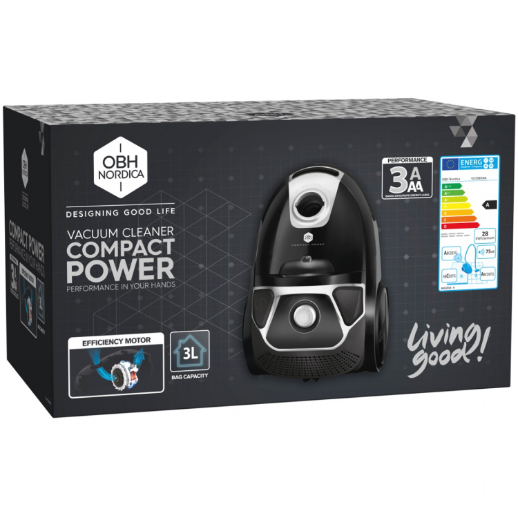 OBH Nordica Dammsugare Compact power vacuum cleaner bag 750 W VO3985NA OBH Nordica Dammsugare Compact power vacuum cleaner bag 750 W VO3985NA