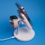 Forever MACS-100 - 5in1 Wireless Charging Station with Portable Qi Powerbank 5000mAh, White Forever MACS-100 - 5in1 Wireless Charging Station with Portable Qi Powerbank 5000mAh, White