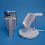 Forever MACS-100 - 5in1 Wireless Charging Station with Portable Qi Powerbank 5000mAh, White Forever MACS-100 - 5in1 Wireless Charging Station with Portable Qi Powerbank 5000mAh, White