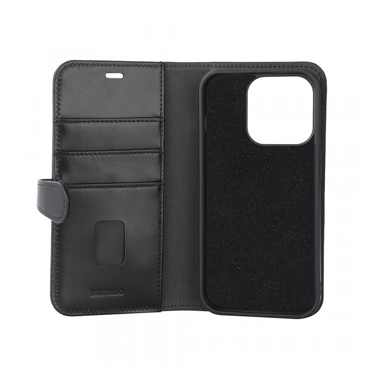Buffalo Wallet Case 2-in-1 3 Card MagSeries Black - iPhone 15 Pro Buffalo Wallet Case 2-in-1 3 Card MagSeries Black - iPhone 15 Pro