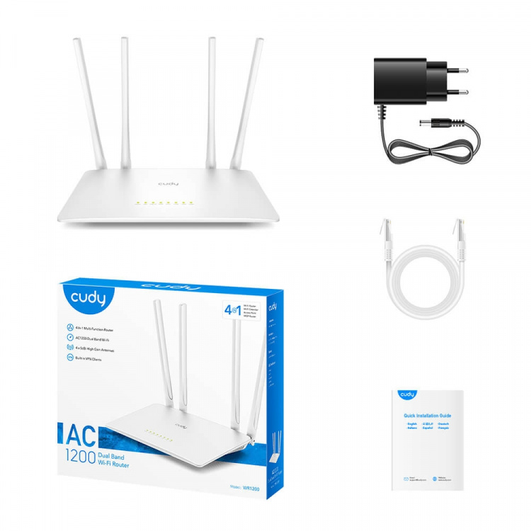 CUDY Wi-Fi Router WR1200 AC1200
