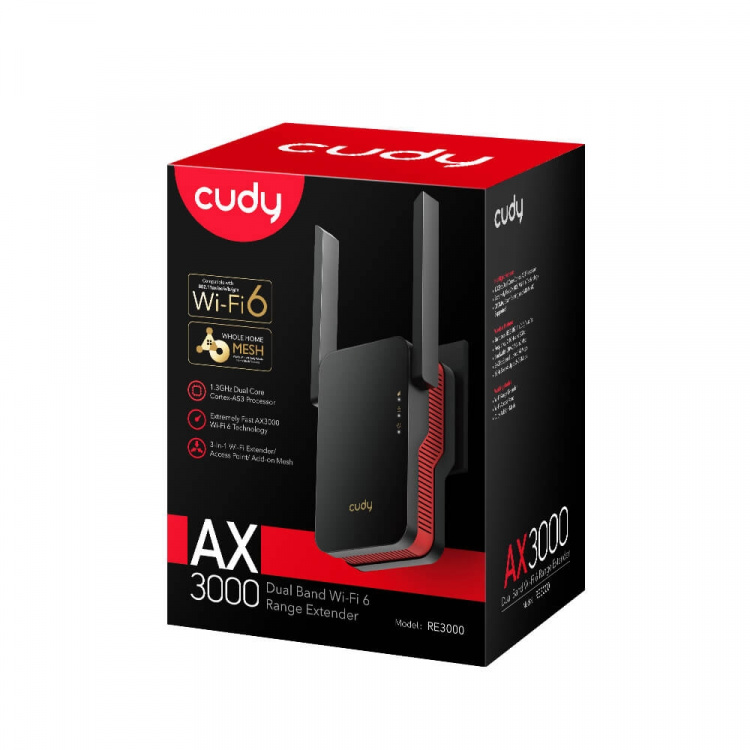 CUDY Wi-Fi Extender RE3000 AX3000 Mesh