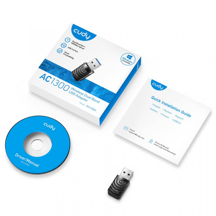 CUDY Adapter USB WU1300S AC1300
