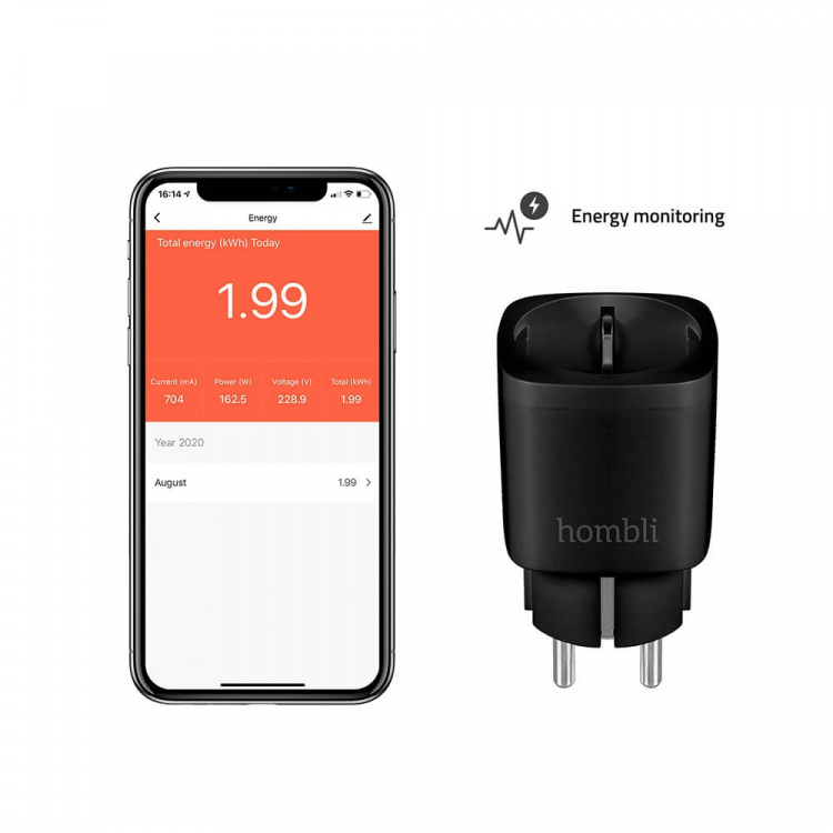 Hombli EU Smart Plug Promo Pack 2+1 Black