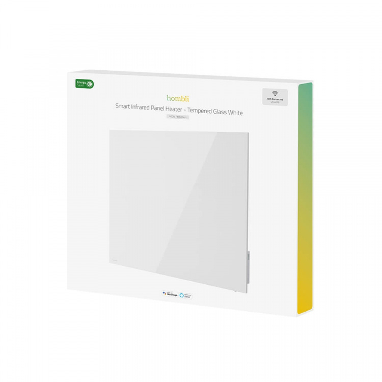 Hombli Smart Infrared Heater Glass Panel 400w White