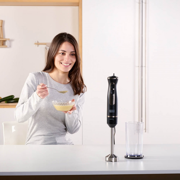BLACK+DECKER Hand Blender 800W Black Accessories