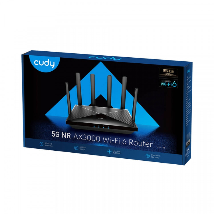 CUDY 5G Router P5 Rel 16 AX3000 Gigabit Dual-SIM