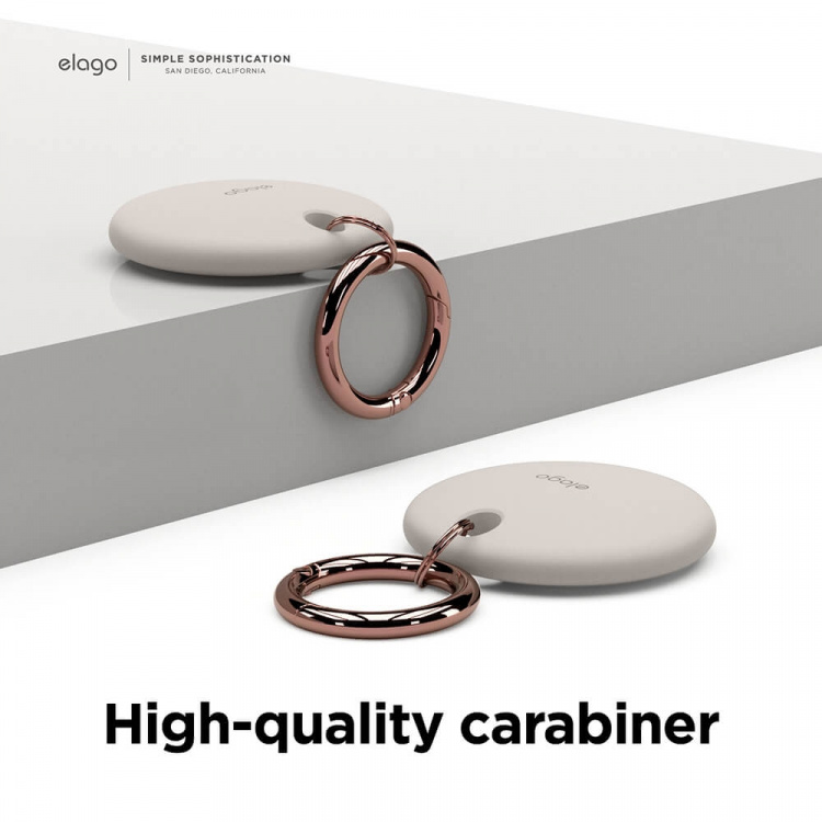 Elago Case with Key Chain for AirTag Light Gray Elago Case with Key Chain for AirTag Light Gray
