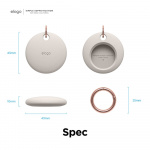 Elago Case with Key Chain for AirTag Light Gray Elago Case with Key Chain for AirTag Light Gray