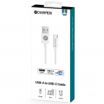 Champion USB-A till USB-C Kabel 3m Vit