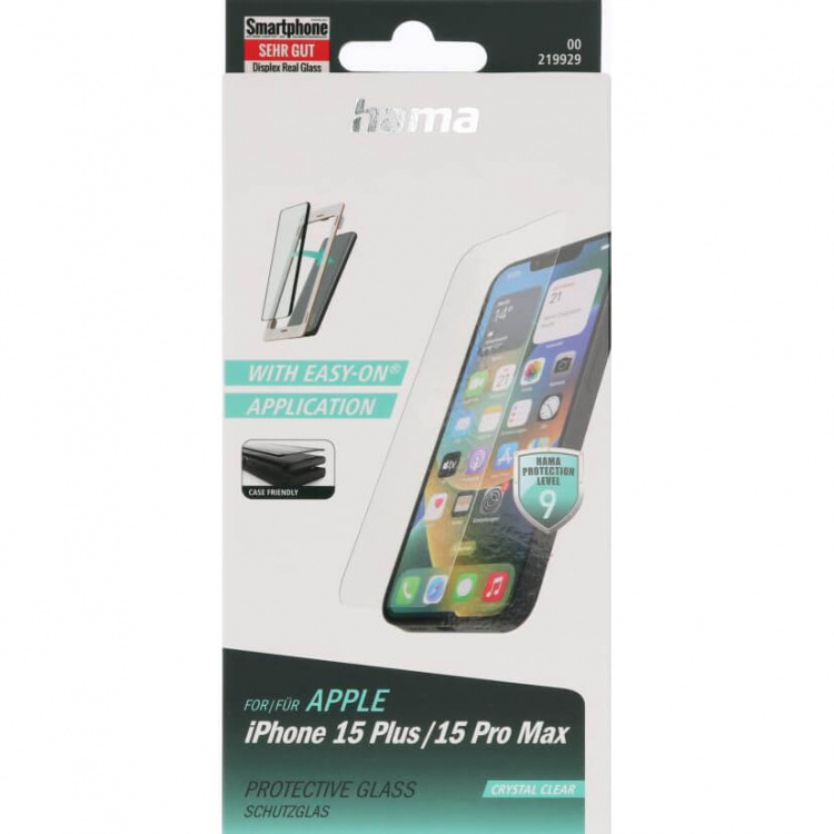 Hama Screen Protector Premium iPhone 15 Plus/15 Pro Max