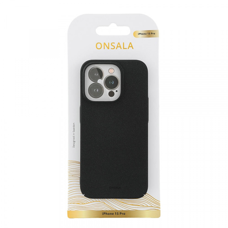 Onsala Phone Case Ultra Slim Sand Burst Black - iPhone 15 Pro