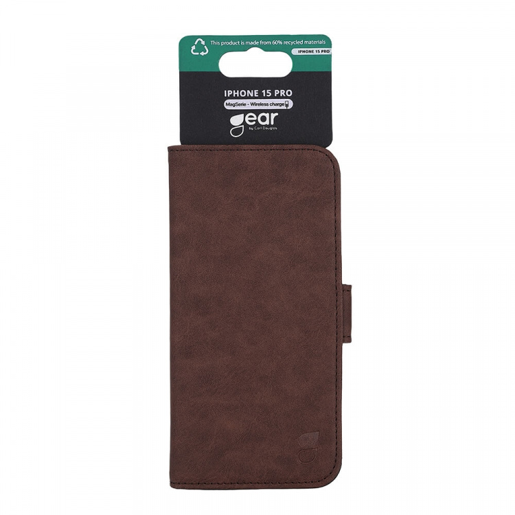 Gear Wallet Case 3 Card Slots Magseries Brown - iPhone 15 Pro Gear Wallet Case 3 Card Slots Magseries Brown - iPhone 15 Pro