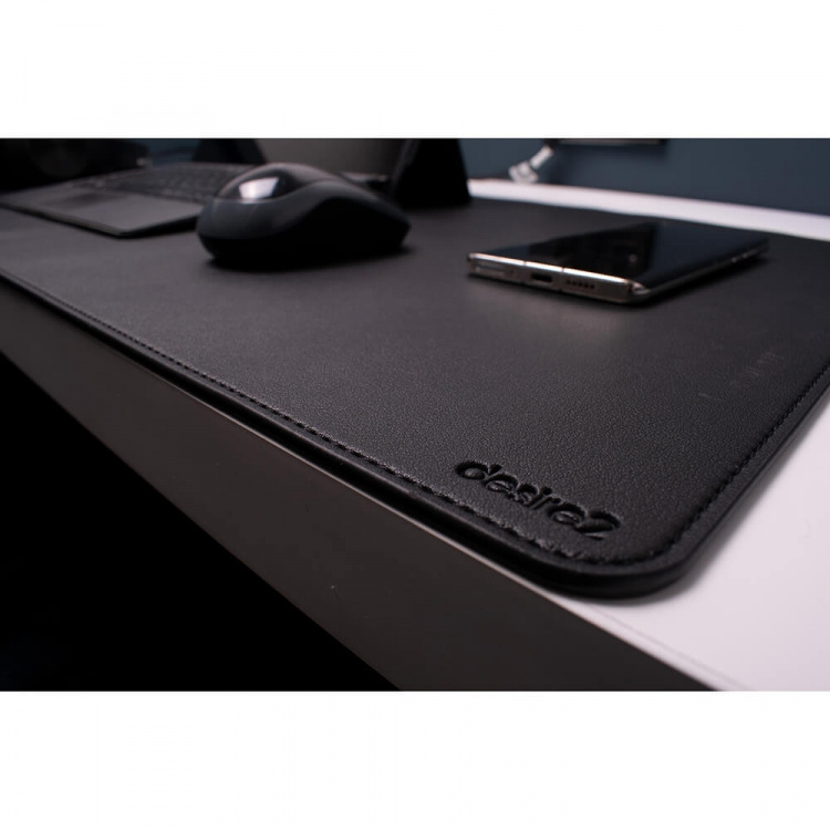 Desire2 Desk Mat Grey Vegan Leather 400x900mm Desire2 Desk Mat Grey Vegan Leather 400x900mm