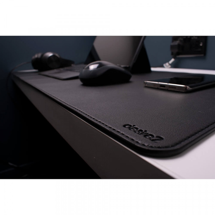 Desire2 Desk Mat Grey Vegan Leather 400x900mm Desire2 Desk Mat Grey Vegan Leather 400x900mm