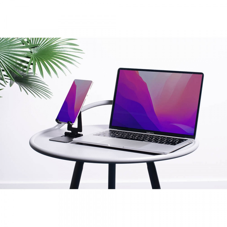 Desire2 Folding Phone Holder Aluminium Black