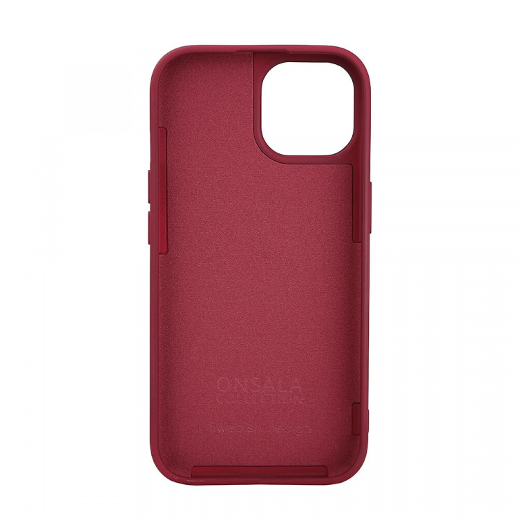 Onsala Phone Case with Silicone Feel MagSeries Deep Red - iPhone 15