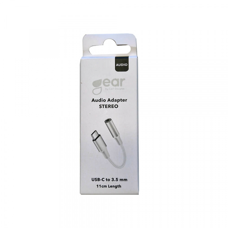 Gear Adapter Audio USB-C to 3.5 mm Stereo White Gear Adapter Audio USB-C to 3.5 mm Stereo White