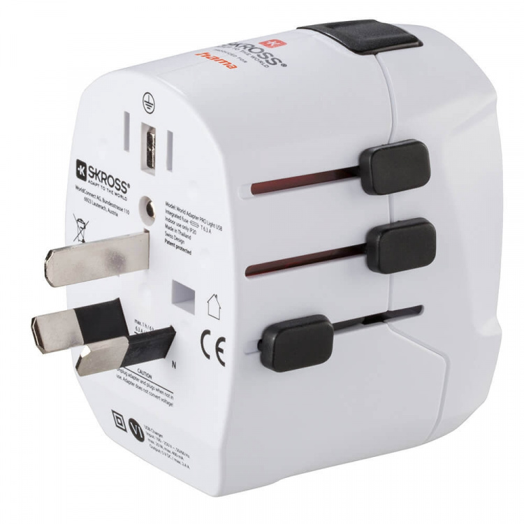 Hama World Travel Adapter Pro Light USB 3-pin Hama World Travel Adapter Pro Light USB 3-pin