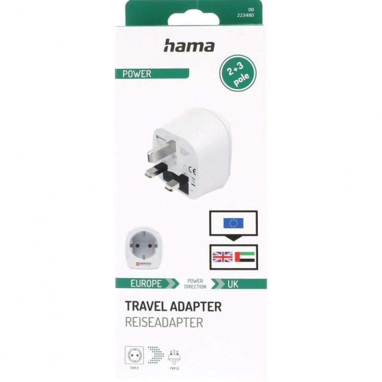 Hama Travel Adapter EU-UK