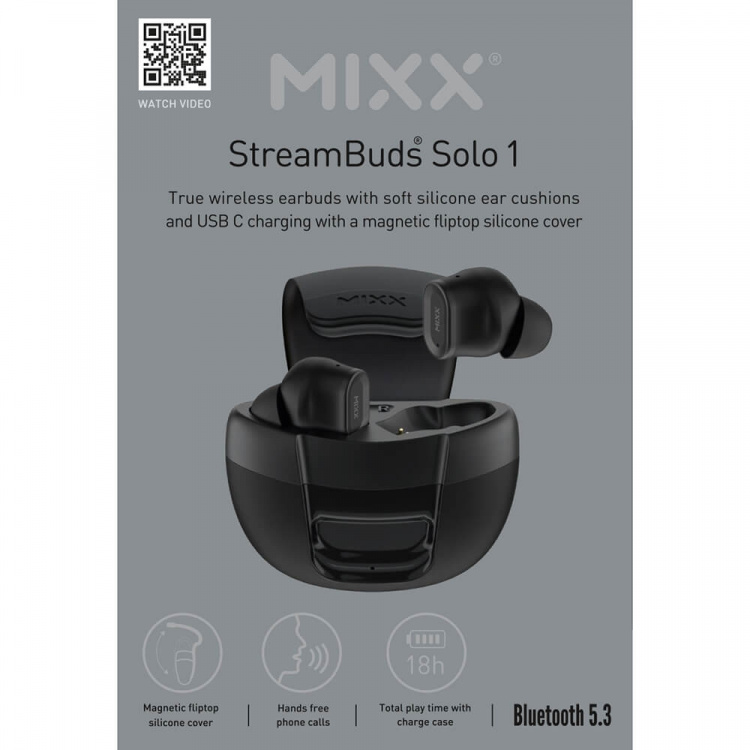 MIXX Headphone Solo 1 In-Ear TWS Black