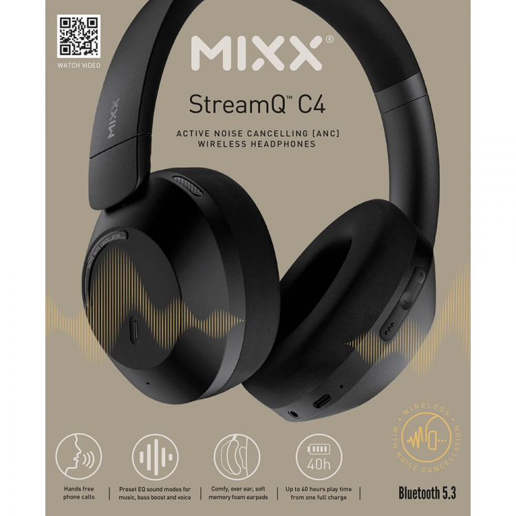 MIXX Headphone C4 ANC Over-Ear Wireless Black