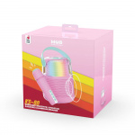 Mobility On Board Speaker Karaoke Kit Mic LED Pink