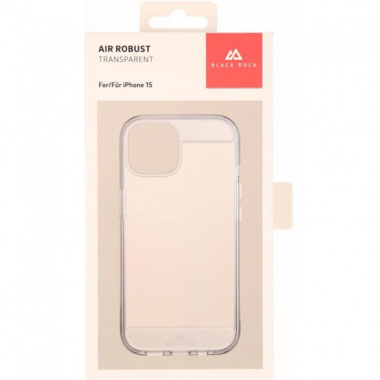 BLACK ROCK Phone Case Air Robust Transparent - iPhone 15