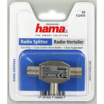 Hama Antenna Splitter, coax plug - 2 coax sockets, metal Hama Antenna Splitter, coax plug - 2 coax sockets, metal