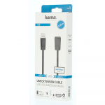 Hama Cable USB 2.0 Extension 480 Mbit/s 0.75m Black
