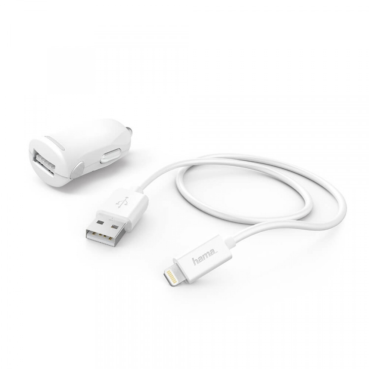 Hama Car Charging Kit Lightning White