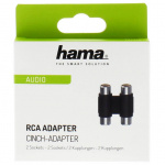 Hama Adapter Audio 2xRCA Female-Female Black