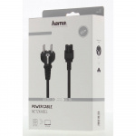 Hama Mains Cable 3-Pin Black 2.5m