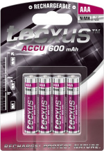 tecxus AAA (Micro)/HR03 Rechargeable - 600 mAh, 4 pcs. blister Nickel-metal hydride battery (NiMH), 1.2 V