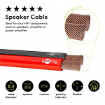 Goobay Speaker Cable red;black CU 10 m rolll, cable diameter 2 x 0.5 mm²