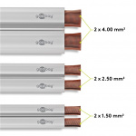 Goobay Speaker Cable white CU 100 m spool, cable diameter 2 x 0.75 mm² Goobay Speaker Cable white CU 100 m spool, cable diameter 2 x 0.75 mm²