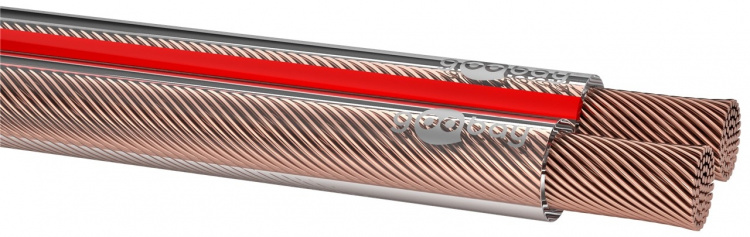 Goobay Speaker Cable transparent CU 10 m roll, cable diameter 2 x 0.5 mm²